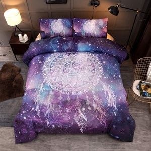 Galaxy Bedding Dream Catcher Duvet COVER Set 3 - Full